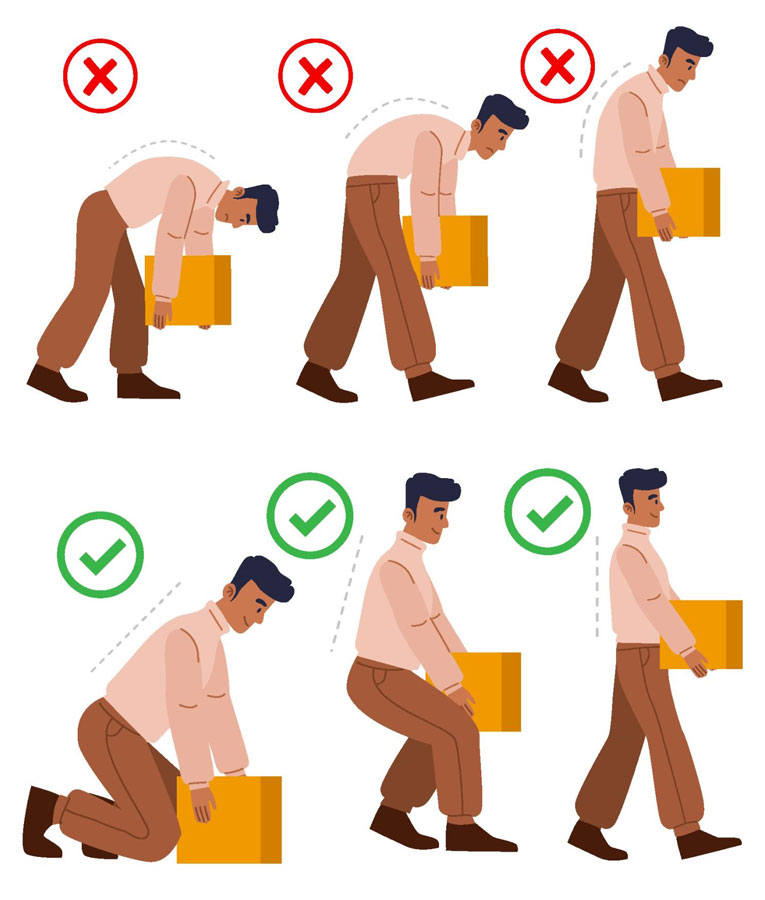 بلندکردن صحیح اجسام